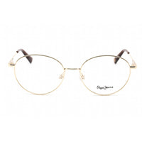 Pepe Jeans Women's Eyeglasses - Shiny Light Gold Metal Rectangular Frame | PJ1379 C4 ,