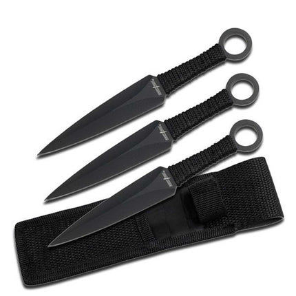 Perfect Point Throwing Knife - Black Stainless Steel Blade, Set of 3 | RC-086-3 ,
