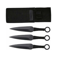 Perfect Point Throwing Knife - Black Stainless Steel Blade, Set of 3 | RC-086-3 ,