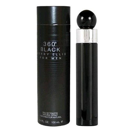 Perry Ellis 360' Black by Perry Ellis, 3.4 oz Eau De Toilette Spray for Men ,