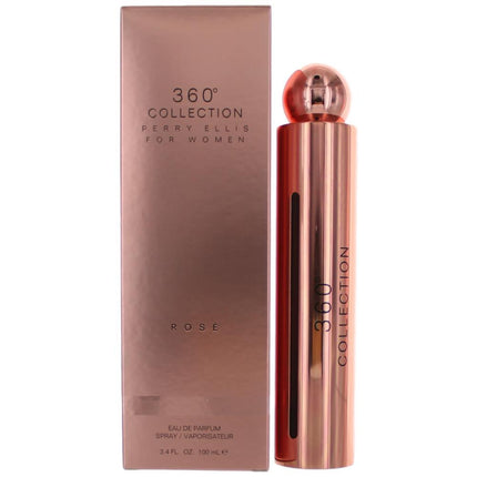 Perry Ellis 360 Collection Rose by Perry Ellis, 3.4 oz Eau De Parfum Spray for Women ,
