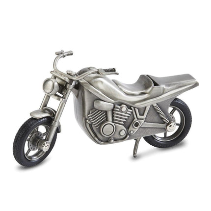 Pewter Finish Motorcycle Bank ,
