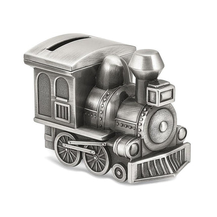 Pewter-tone Finish Small Train Bank ,