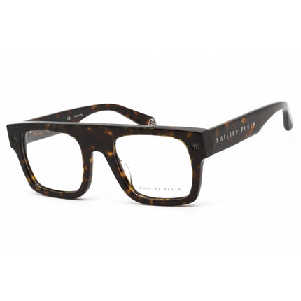 Philipp Plein Men's Eyeglasses - Shiny Dark Havana Square Plastic Frame | VPP056W 0722 ,