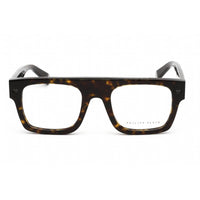Philipp Plein Men's Eyeglasses - Shiny Dark Havana Square Plastic Frame | VPP056W 0722 ,
