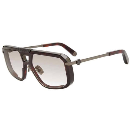 Philipp Plein Men's Sunglasses - Brown Plastic Frame Gradient Lens | SPP008M 0777 ,