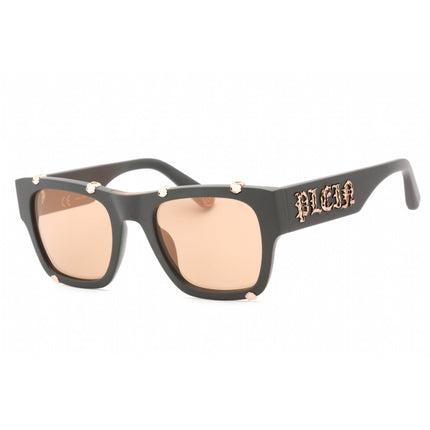 Philipp Plein Men's Sunglasses - Full Rim Matte Grey Plastic Square | SPP042W L46G ,