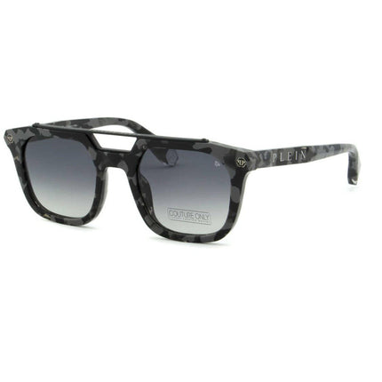 Philipp Plein Men's Sunglasses - Grey Camo Acetate Frame Gradient Lens | SPP001M 0721 ,