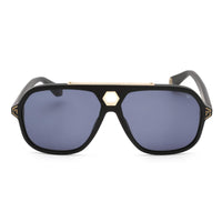 Philipp Plein Unisex Sunglasses - Full Rim Shiny Black and Gold Frame | SPP004M 0703 ,