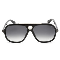 Philipp Plein Unisex Sunglasses - Full Rim Shiny Black/Silver Frame | SPP004M 0700 ,