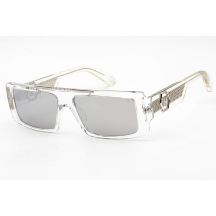 Philipp Plein Unisex Sunglasses - Mirrored Lens Shiny Crystal Frame | SPP003V 880X ,