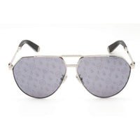 Philipp Plein Unisex Sunglasses - Shiny Palladium/Black Metal Frame | SPP007M 528L ,