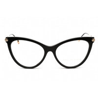 Philipp Plein Women's Eyeglasses - Full Rim Shiny Black Cat Eye Frame | VPP037S 0700 ,