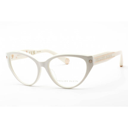 Philipp Plein Women's Eyeglasses - Shiny Cream Plastic Cat Eye Frame | VPP052M 03GF ,