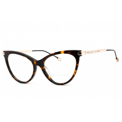 Philipp Plein Women's Eyeglasses - Shiny Dark Havana Cat Eye Frame | VPP037S 0722 ,