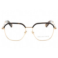 Philipp Plein Women's Eyeglasses - Shiny Grey Gold Rectangular Frame | VPP017M 08FF ,