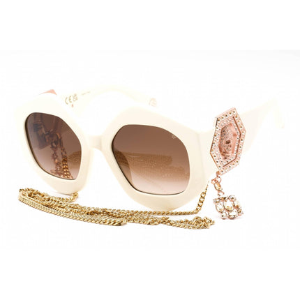 Philipp Plein Women's Sunglasses - Full Rim Ivory Plastic Irregular | SPP102S 09ZQ ,