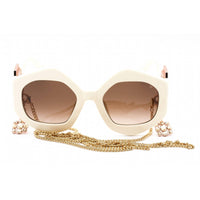 Philipp Plein Women's Sunglasses - Full Rim Ivory Plastic Irregular | SPP102S 09ZQ ,
