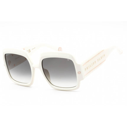 Philipp Plein Women's Sunglasses - Full Rim White Plastic Rectangular | SPP038M 03GF ,