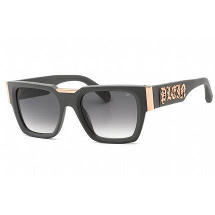 Philipp Plein Women's Sunglasses - Matte Dark Grey Square Shape Frame | SPP095M 0L46 ,