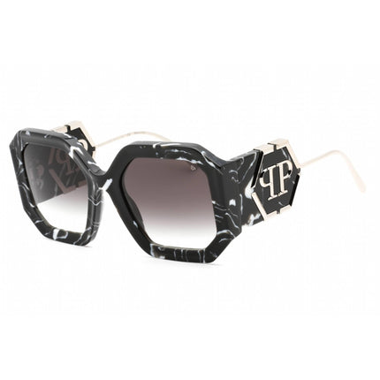 Philipp Plein Women's Sunglasses - Patterned Black Plastic Butterfly | SPP067 0721 ,