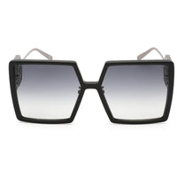Philipp Plein Women's Sunglasses - Shiny Black/Grey Oversized Frame | SPP028M 0700 ,