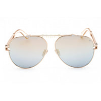 Philipp Plein Women's Sunglasses - Shiny Rose Gold Metal Aviator Frame | SPP048M 033M ,