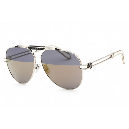 Philipp Plein Women's Sunglasses - Silver Metal Aviator Shape Frame | SPP048M 0K07 ,