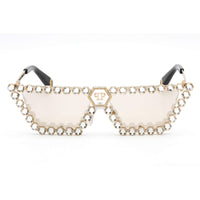 Philipp Plein Women's Sunglasses - Total Shiny Rose Gold/Black Frame | SPP030S 300X ,