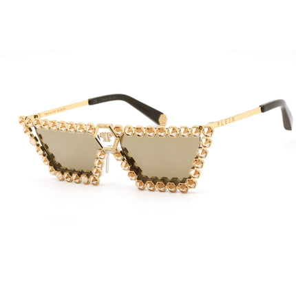 Philipp Plein Women's Sunglasses - Yellow Gold and Black Metal Frame | SPP030S 400G ,