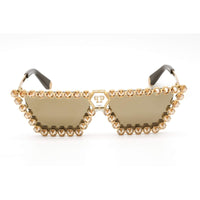 Philipp Plein Women's Sunglasses - Yellow Gold and Black Metal Frame | SPP030S 400G ,
