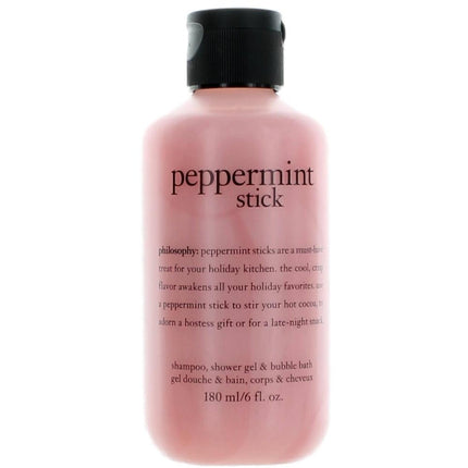 Philosophy Unisex Shampoo, Shower Gel,and Bubble Bath - Peppermint Stick, 6 oz ,