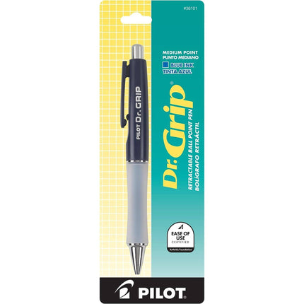 Pilot Ballpoint Pen - Dr. Grip Medium Point Retractable Navy Blue and Grey | 36101 ,