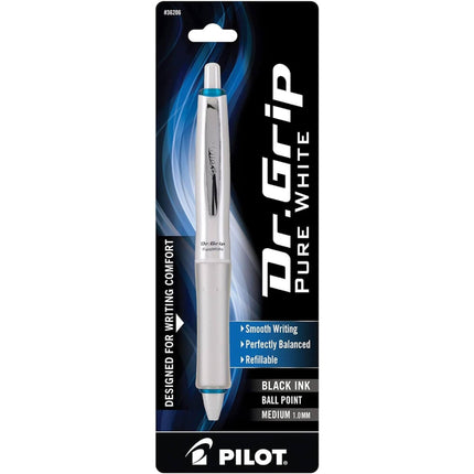 Pilot Ballpoint Pen - Dr. Grip Pure White Barrel Refillable and Retractable | 36208 ,