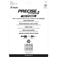 Pilot Dual Tip Markers - Precise Marklighter2 Smear Resistant, Pack of 10 | 16988 ,