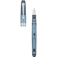 Pilot Fountain Pen - Custom 74 Blue Stone Transparent Tinted Barrel Nib ,