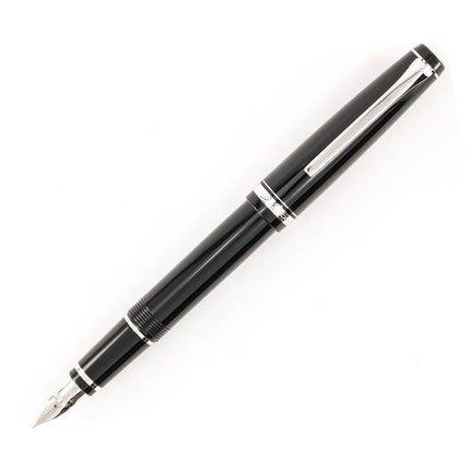 Pilot Fountain Pen - Falcon, Black with Rhodium Accents ,