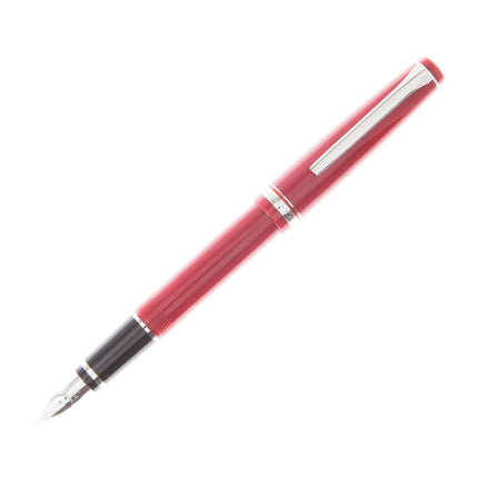 Pilot Fountain Pen - Falcon, Red with Rhodium Accents ,