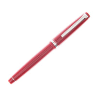 Pilot Fountain Pen - Falcon, Red with Rhodium Accents ,