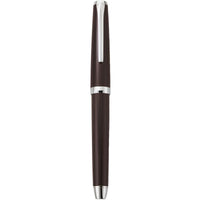 Pilot Fountain Pen - Metal Falcon Screw On Brown Barrel and Black Grip ,
