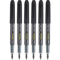 Pilot Fountain Pen - Precise Varsity Black Ink Everyday Medium, Pack of 6 | 17052 ,