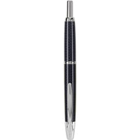 Pilot Fountain Pen - Vanishing Point Blue Carbonesque Retractable ,