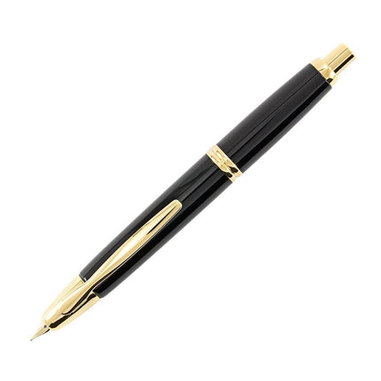 Pilot Fountain Pen - Vanishing Point Retractable Fine Nib Black/Gold Accents | 60165 ,