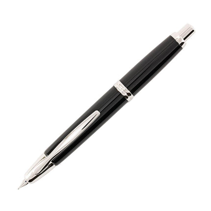 Pilot Fountain Pen - Vanishing Point Retractable Nib, Black/Rhodium ,