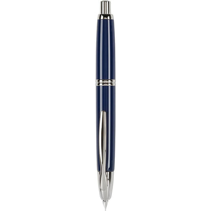 Pilot Fountain Pen - Vanishing Point Retractable Nib, Blue/Rhodium ,