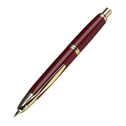 Pilot Fountain Pen - Vanishing Point Retractable Nib, Red/Gold Accents ,
