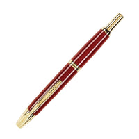 Pilot Fountain Pen - Vanishing Point Retractable Nib, Red/Gold Accents ,