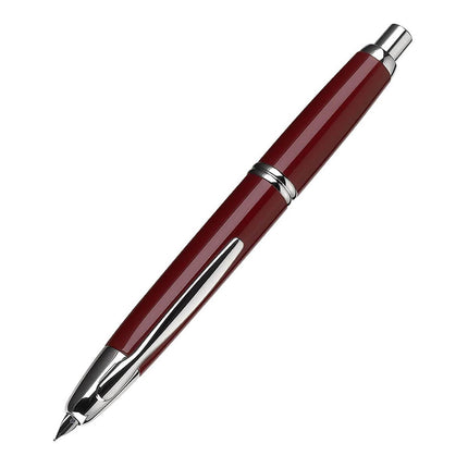 Pilot Fountain Pen - Vanishing Point Retractable Nib, Red/Rhodium ,