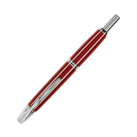 Pilot Fountain Pen - Vanishing Point Retractable Nib, Red/Rhodium ,
