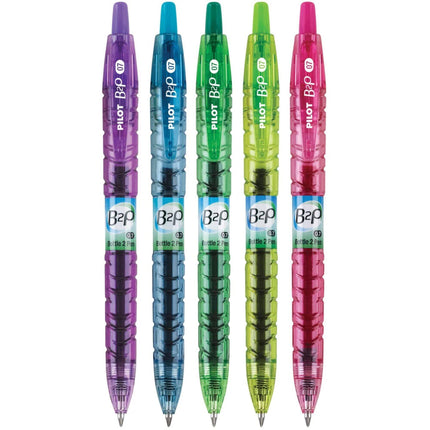 Pilot Gel Pen - B2P Bottle-2-Pen Recycled Retractable, Assorted, Pack of 5 | 36621 ,